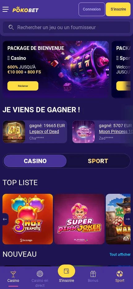 PokoBet: Application mobile